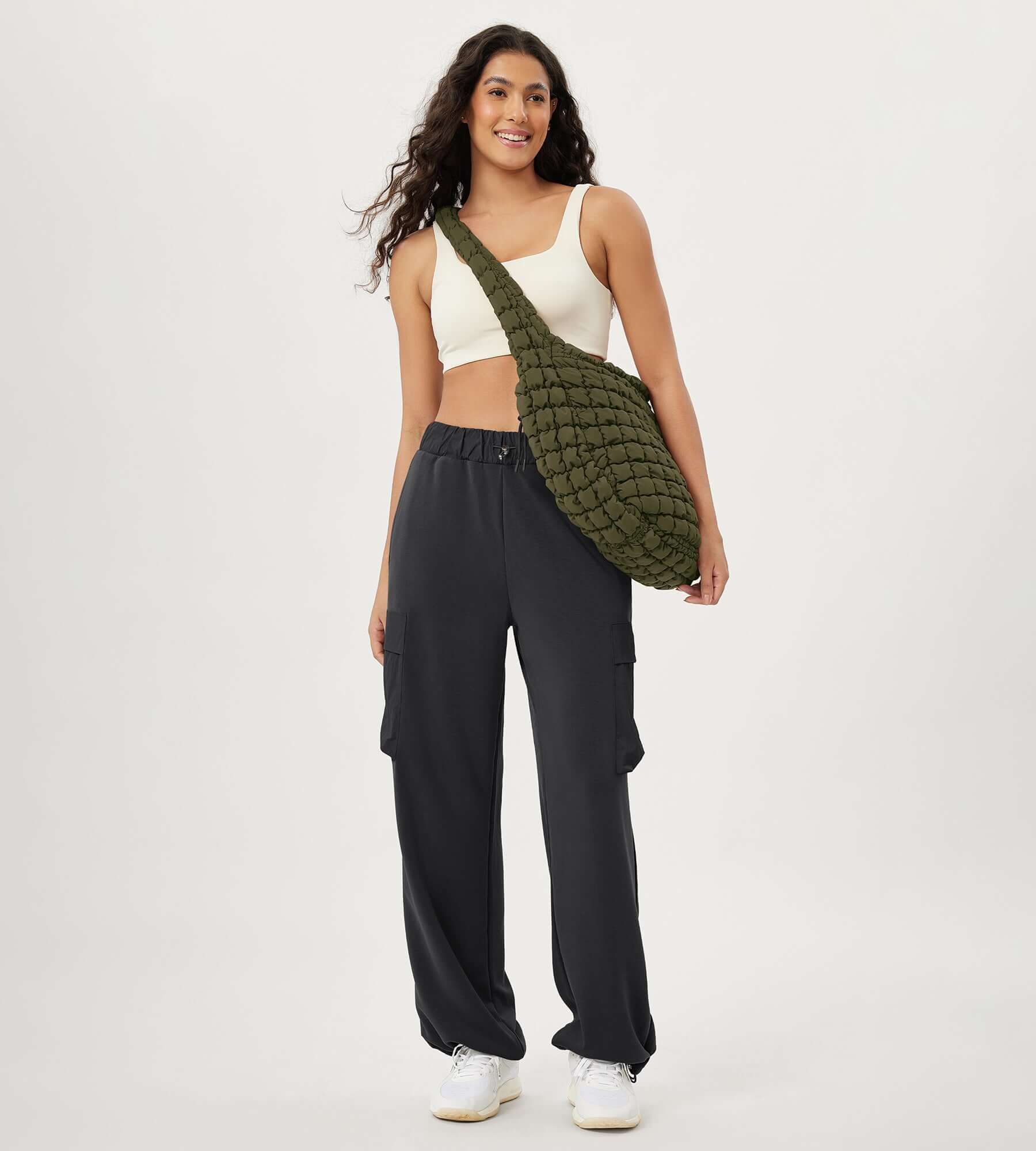 22L Quilted Carryall Crossbody Padding Bag - ododos