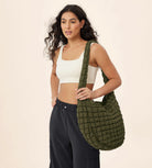 22L Quilted Carryall Crossbody Padding Bag - ododos