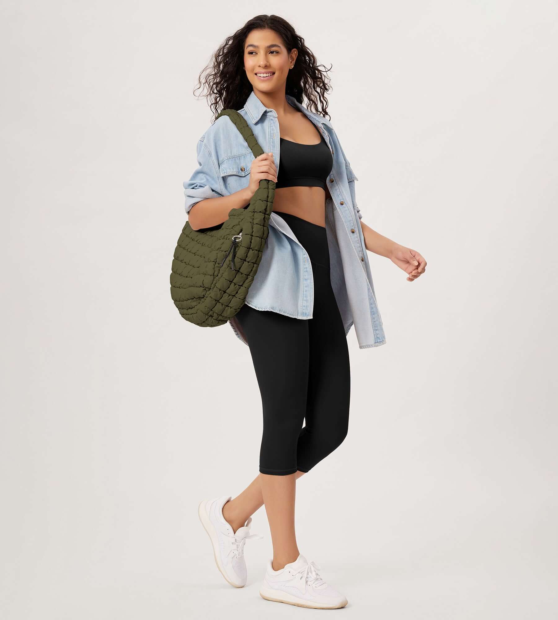 22L Quilted Carryall Crossbody Padding Bag - ododos