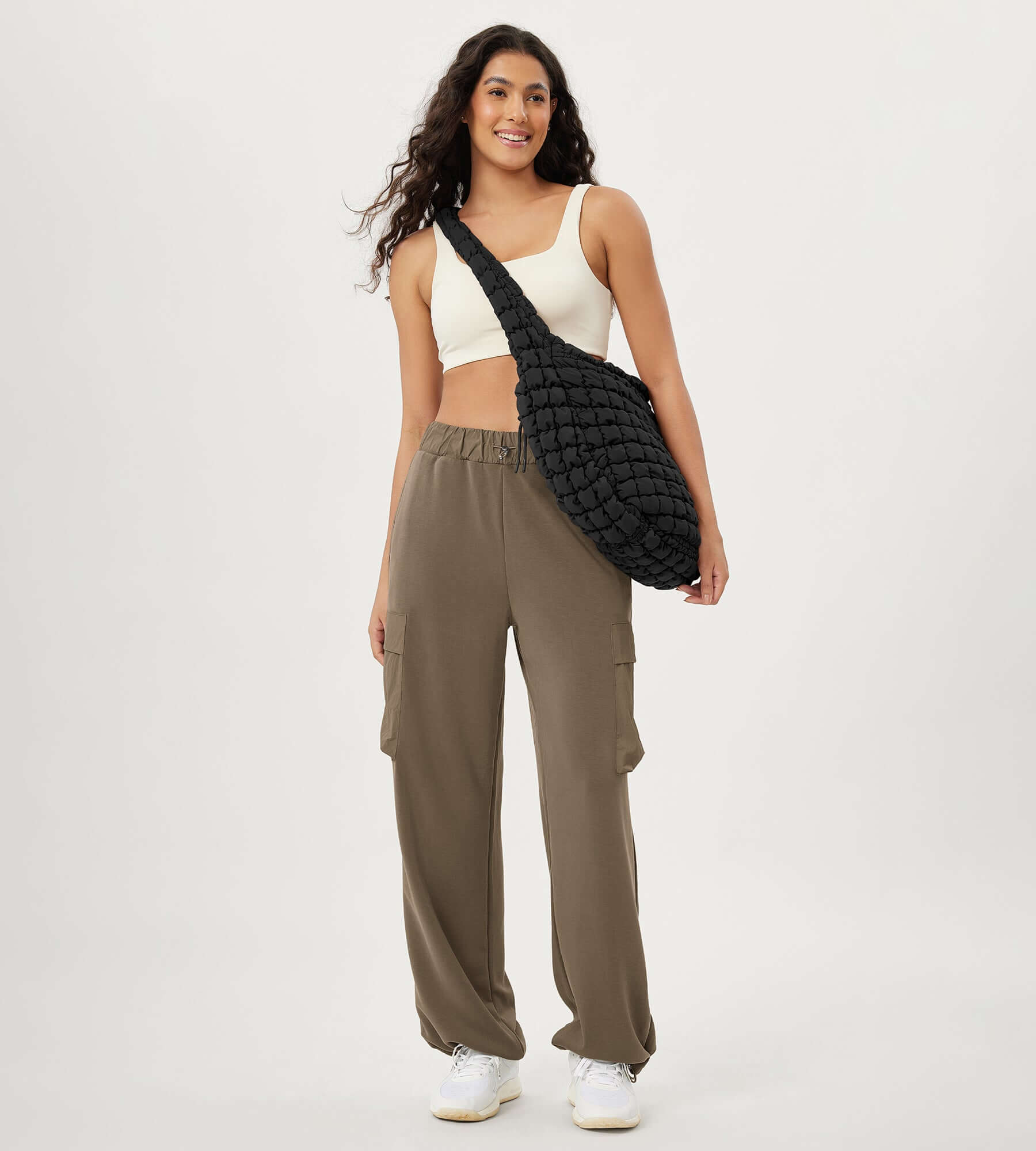 22L Quilted Carryall Crossbody Padding Bag - ododos