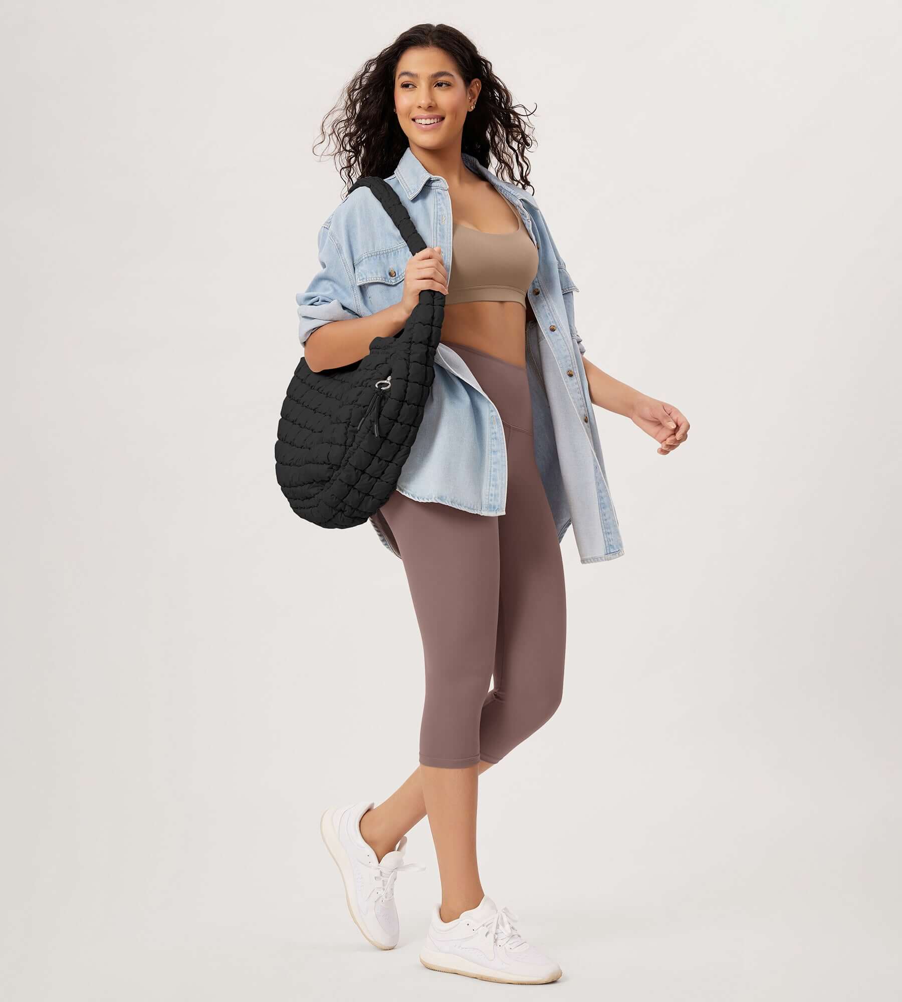 22L Quilted Carryall Crossbody Padding Bag - ododos