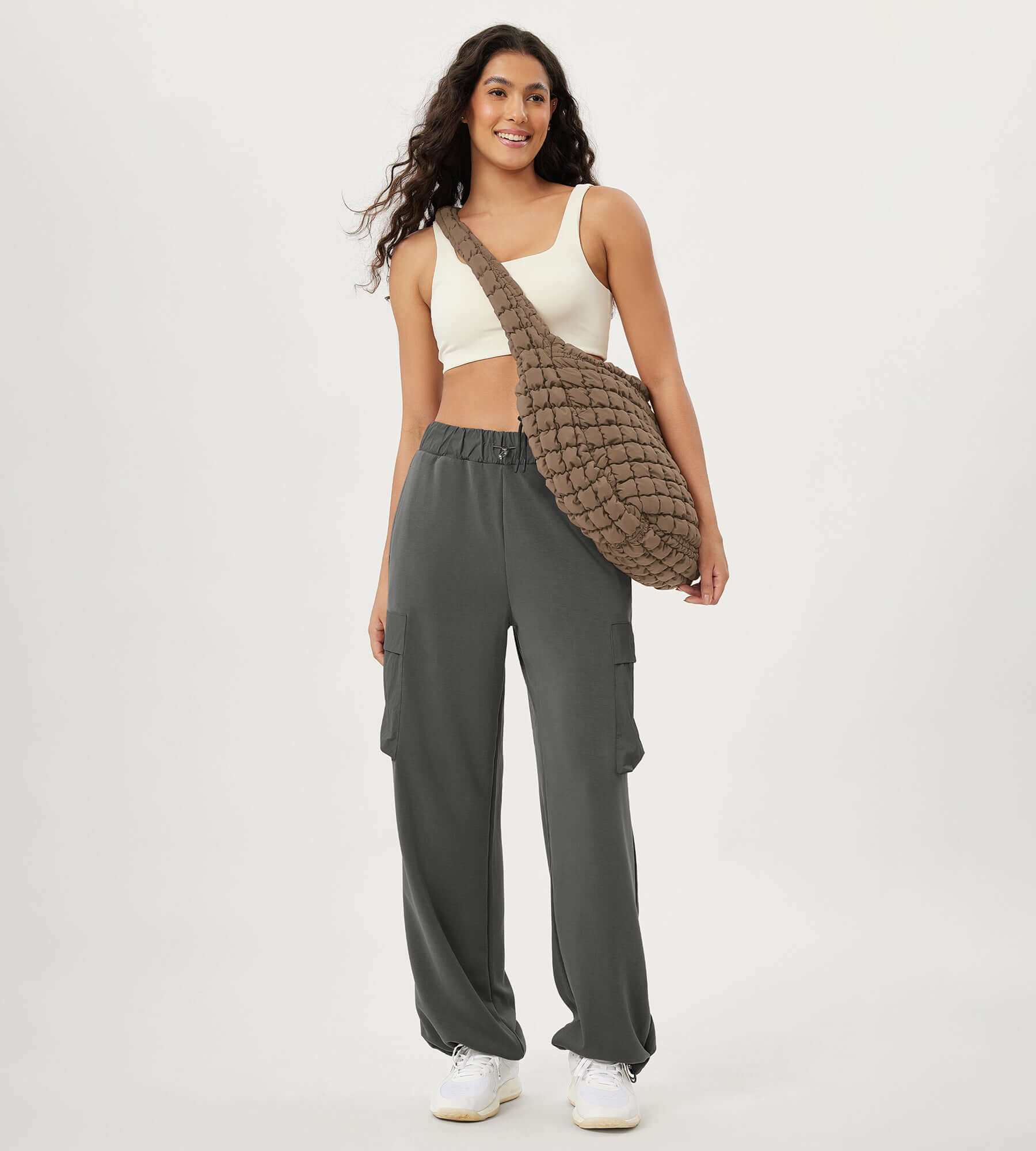 22L Quilted Carryall Crossbody Padding Bag - ododos