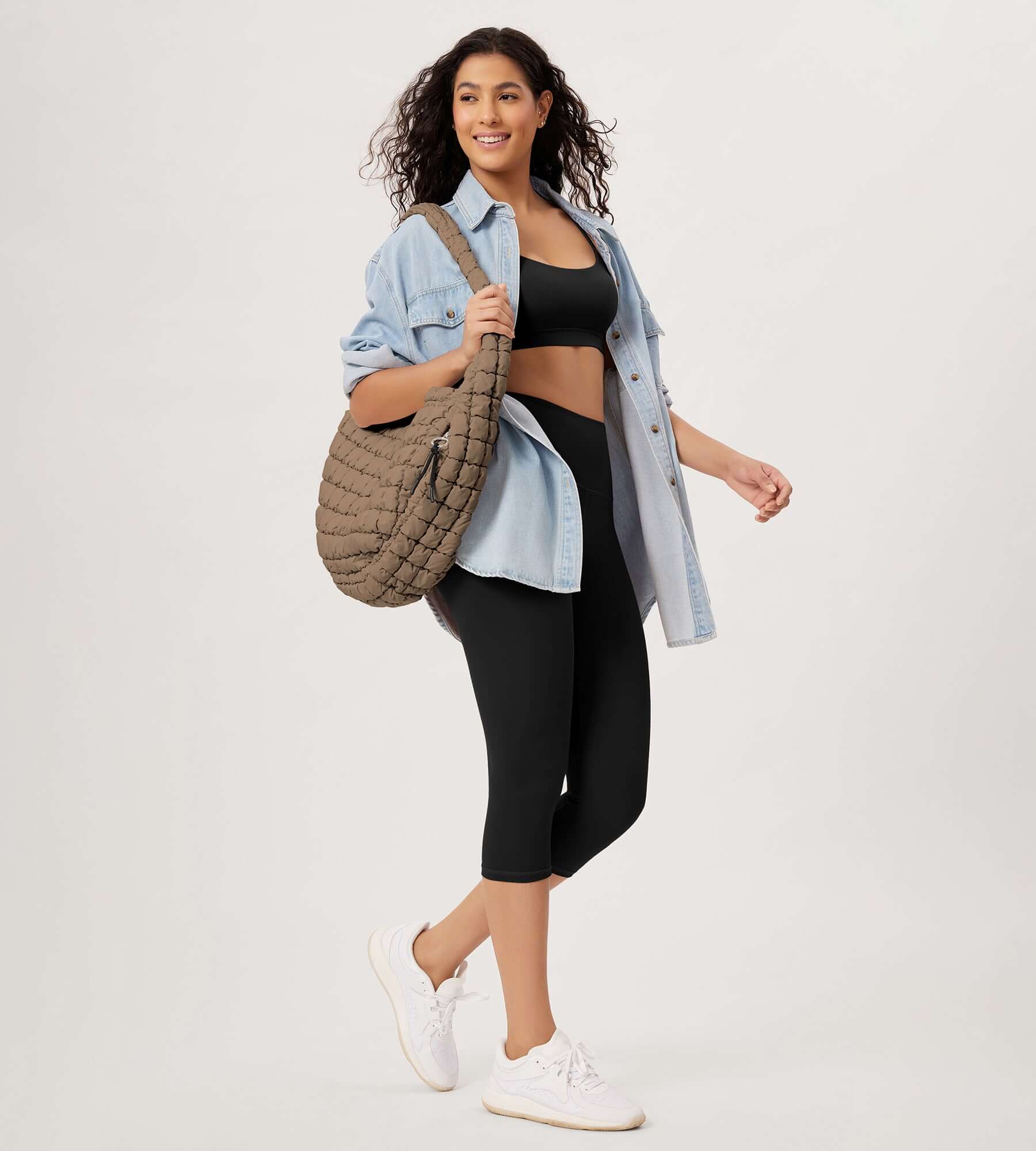 22L Quilted Carryall Crossbody Padding Bag - ododos