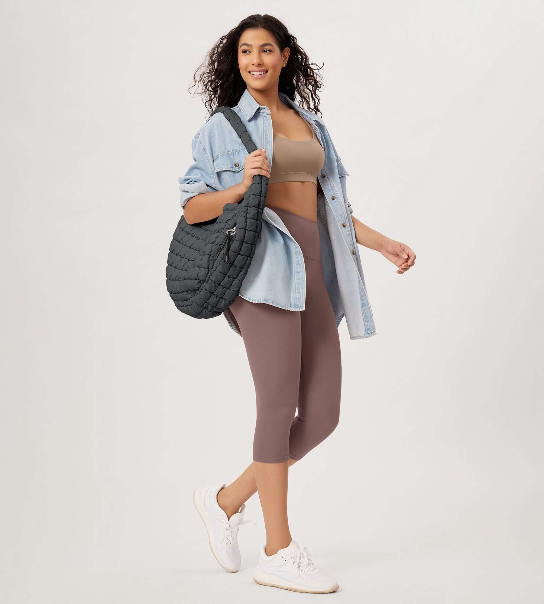 22L Quilted Carryall Crossbody Padding Bag - ododos