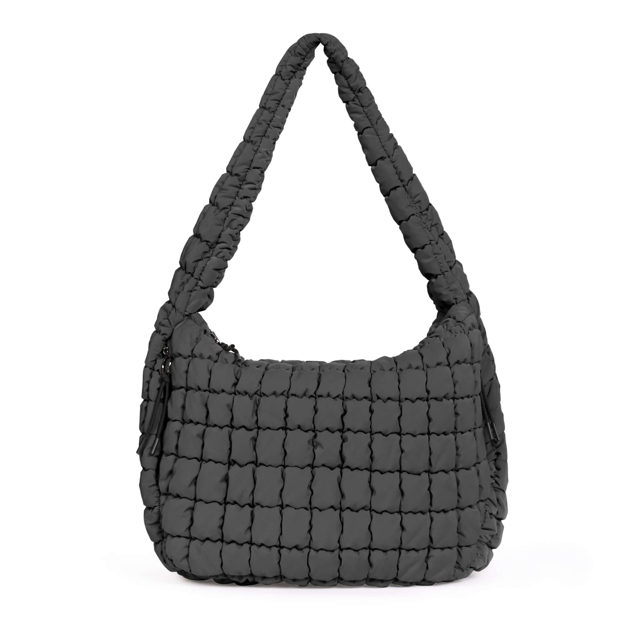 22L Quilted Carryall Crossbody Large Hobo Padding Bag - ododos