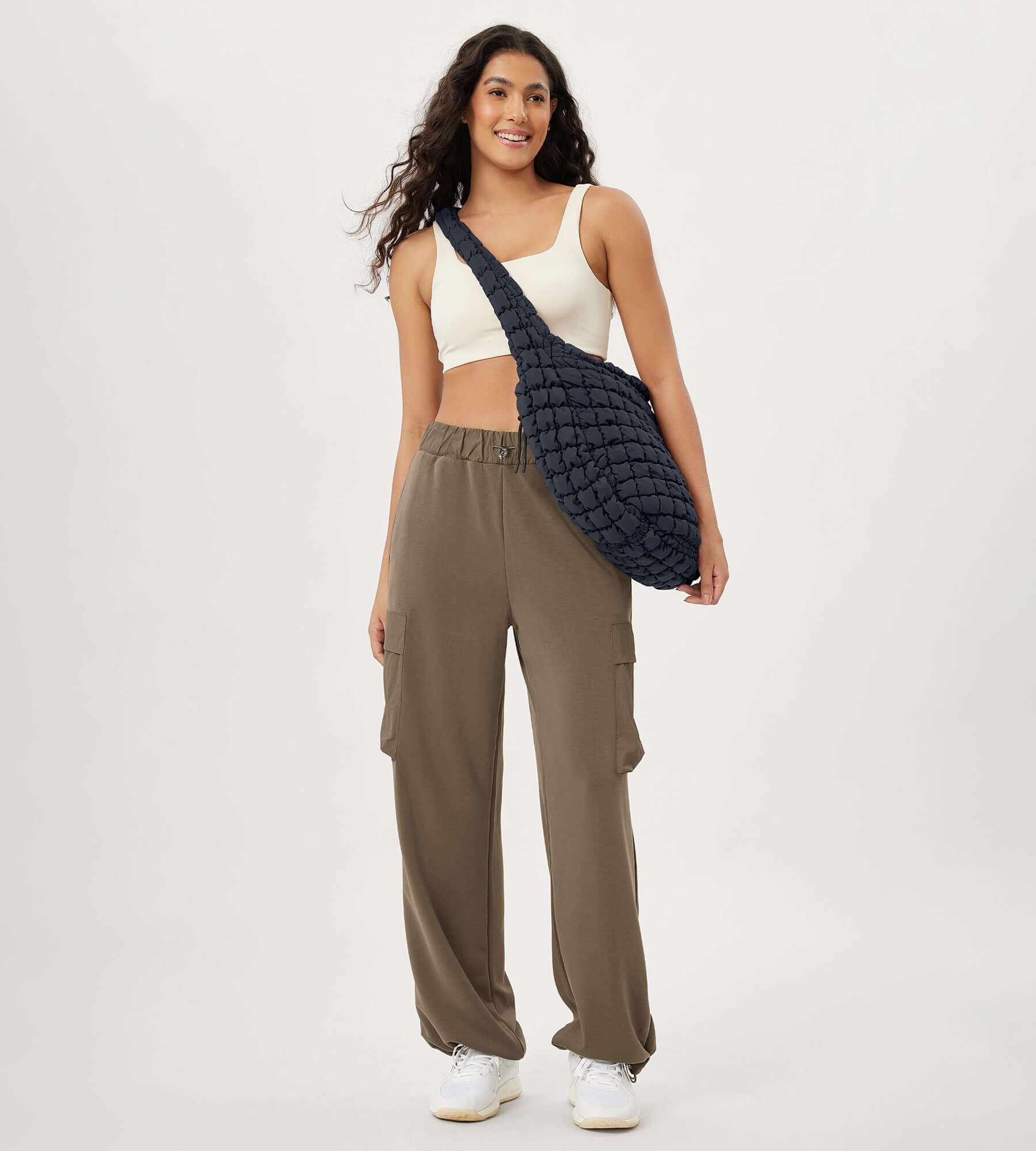 22L Quilted Carryall Crossbody Padding Bag - ododos