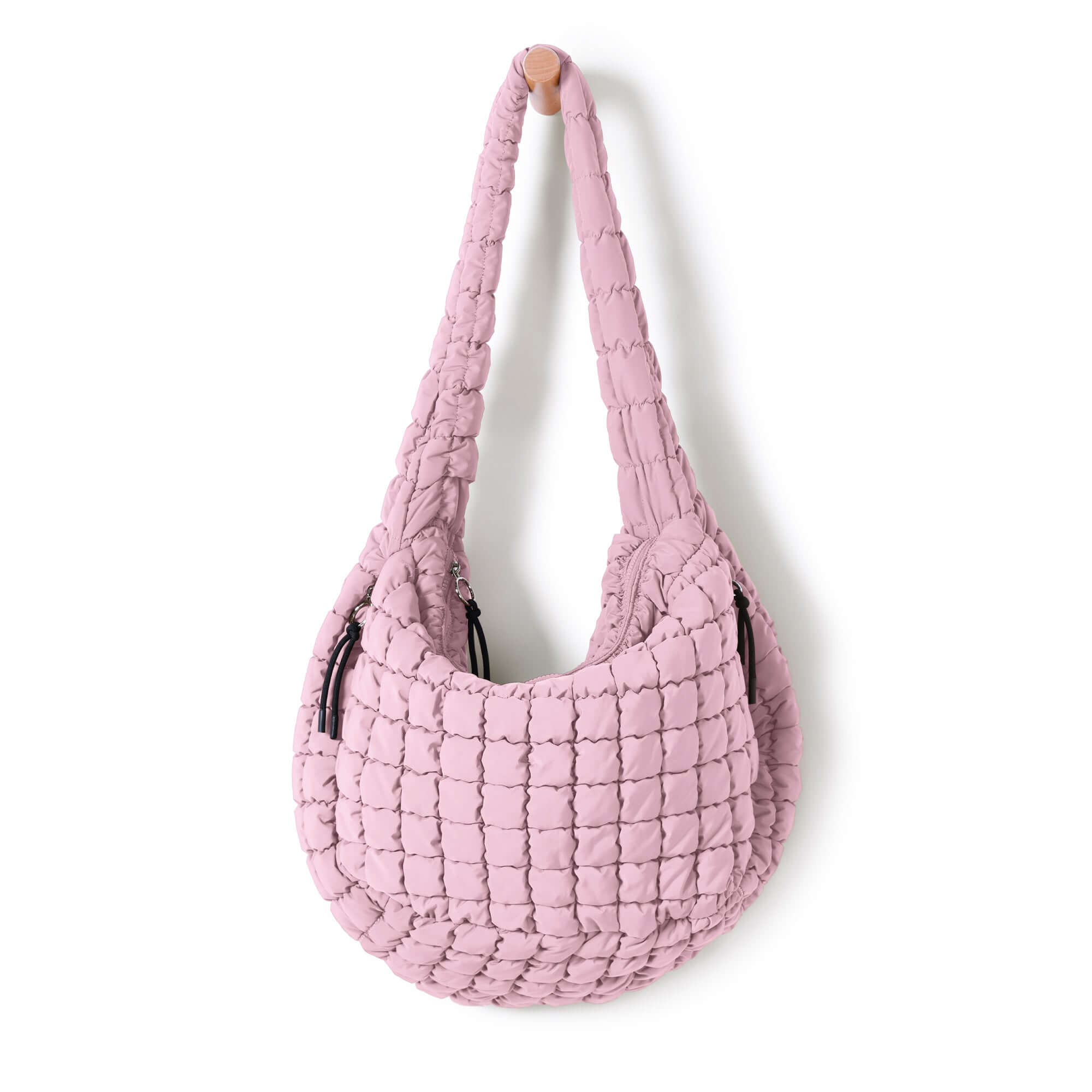 22L Quilted Carryall Crossbody Large Hobo Padding Bag Fragrant Lilac - ododos