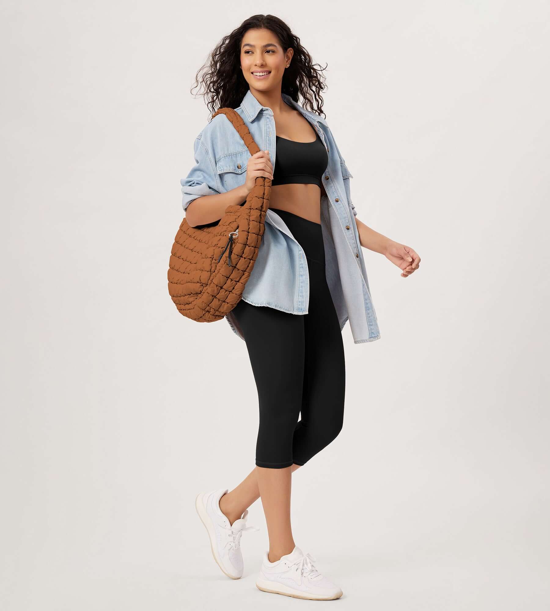 22L Quilted Carryall Crossbody Padding Bag - ododos