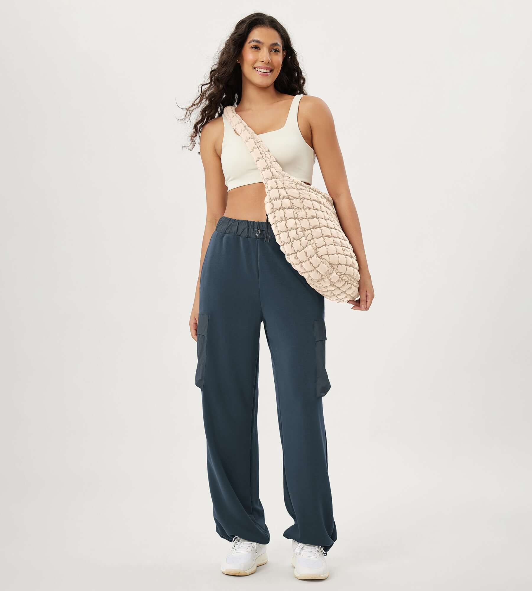 22L Quilted Carryall Crossbody Padding Bag - ododos