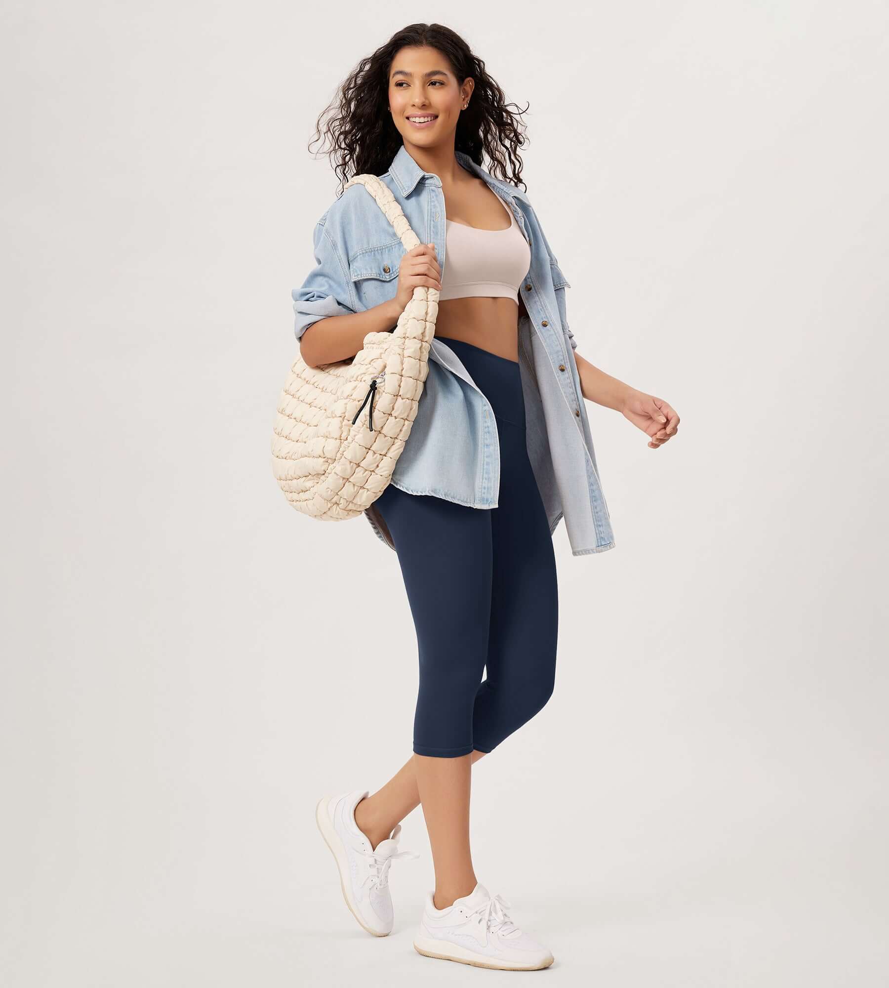 22L Quilted Carryall Crossbody Padding Bag - ododos