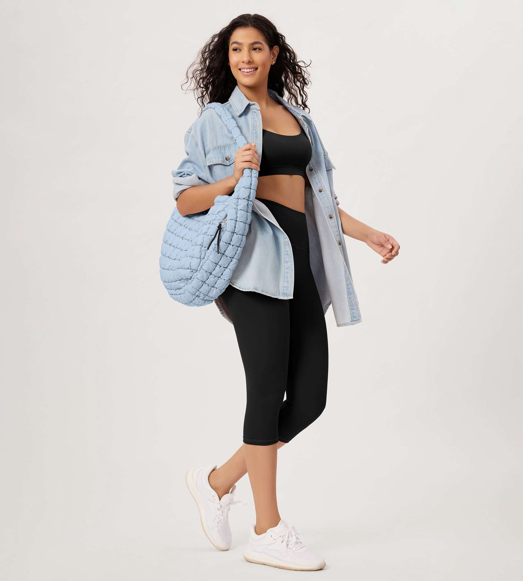 22L Quilted Carryall Crossbody Padding Bag - ododos