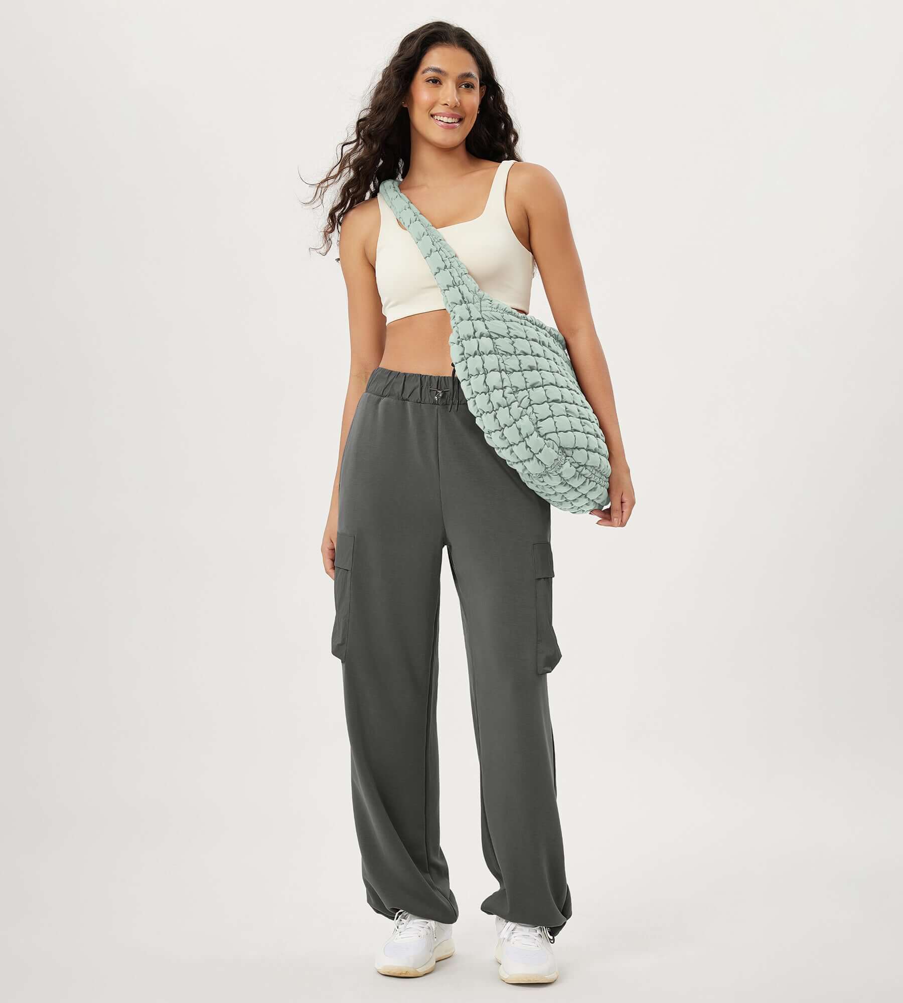 22L Quilted Carryall Crossbody Padding Bag - ododos