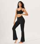 30" Cloud Feeling Ruched Flared Yoga Bootcut Pants - ododos