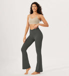 30" Cloud Feeling Ruched Flared Yoga Bootcut Pants - ododos