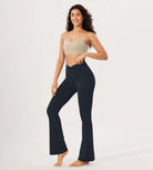 30" Cloud Feeling Ruched Flared Yoga Bootcut Pants - ododos