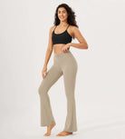 30" Cloud Feeling Ruched Flared Yoga Bootcut Pants - ododos