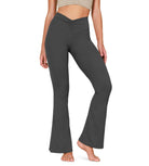 32" Cloud Feeling Ruched Flared Yoga Bootcut Pants - ododos