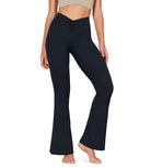 32" Cloud Feeling Ruched Flared Yoga Bootcut Pants - ododos