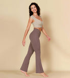 32" Cloud Feeling Ruched Flared Yoga Bootcut Pants - ododos