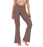 32" Cloud Feeling Ruched Flared Yoga Bootcut Pants - ododos