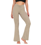 32" Cloud Feeling Ruched Flared Yoga Bootcut Pants - ododos