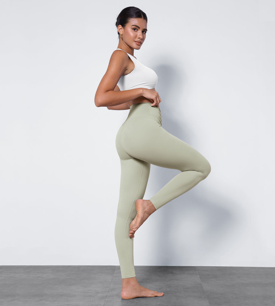 High Waist Crossover Ruched Leggings – ododos