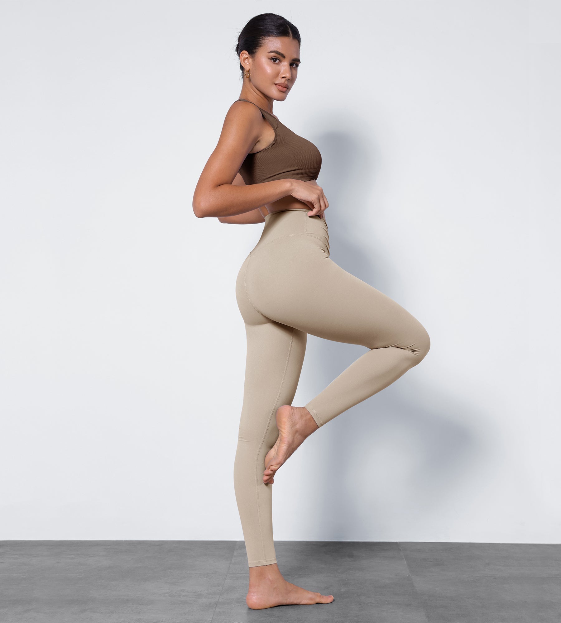 ボトムスその他 Chloe Multicolor stretch wool blend leggings High Waist Crossover Ruched Leggings - Ultimate Comfort – ododos