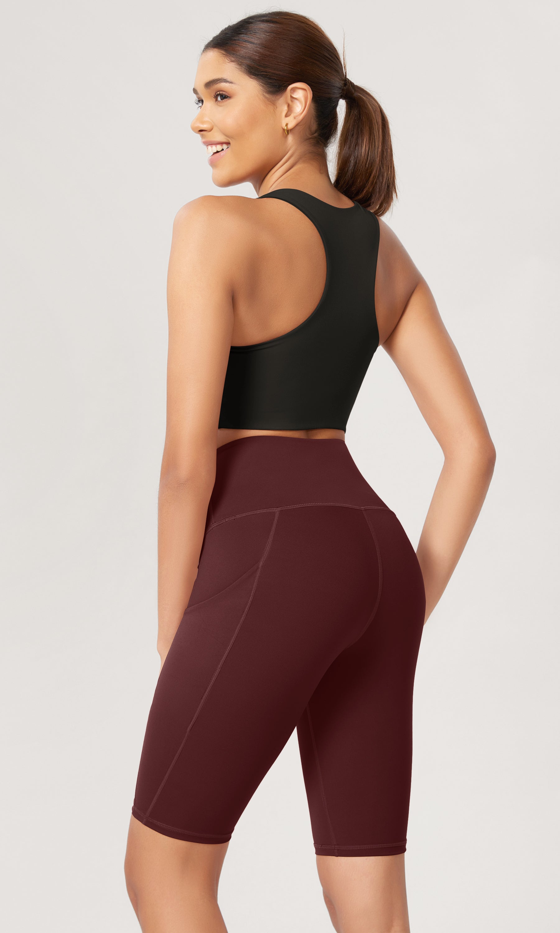 10 Tummy Control 2.0 High Waist Athletic Workout Shorts with Pockets - ododos