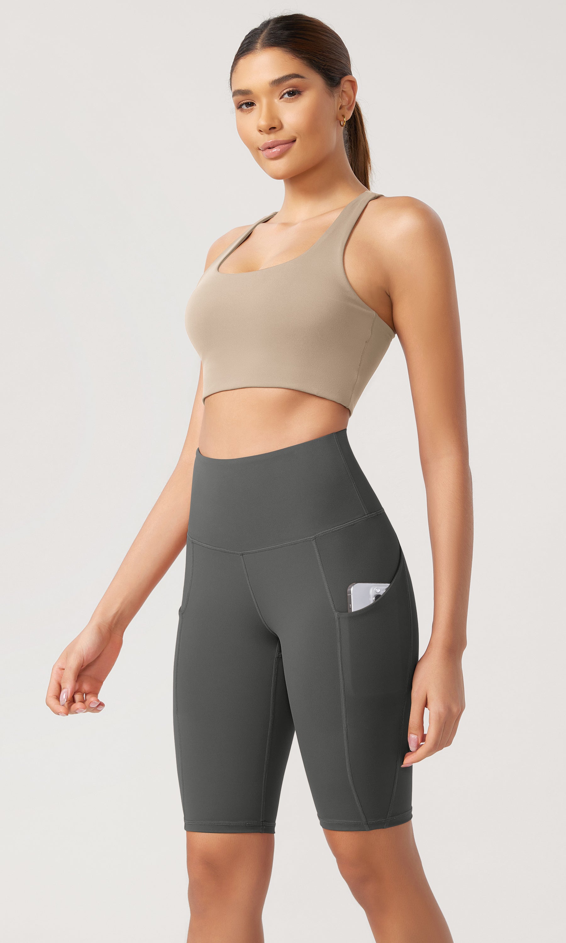 10 Tummy Control 2.0 High Waist Athletic Workout Shorts with Pockets - ododos