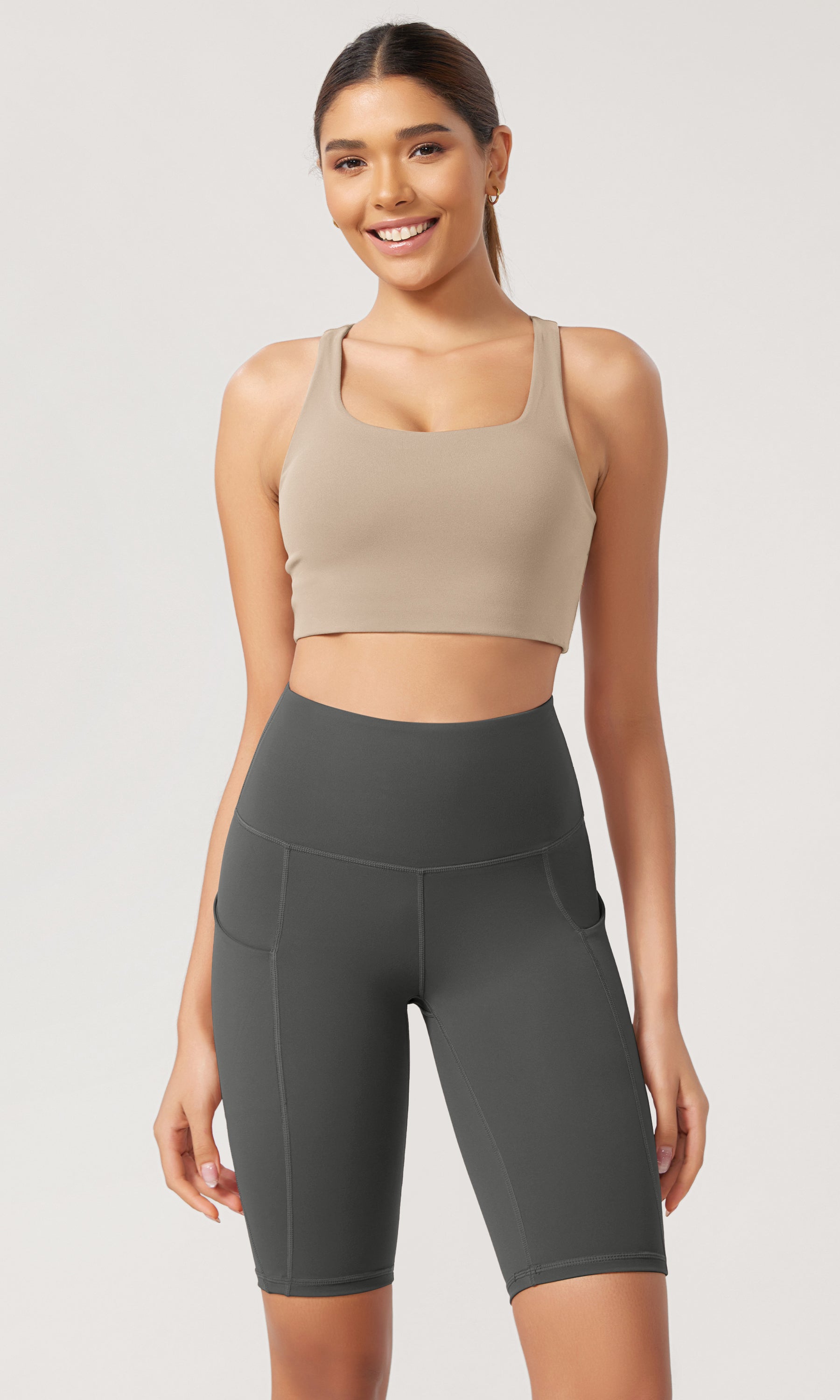 10 Tummy Control 2.0 High Waist Athletic Workout Shorts with Pockets - ododos