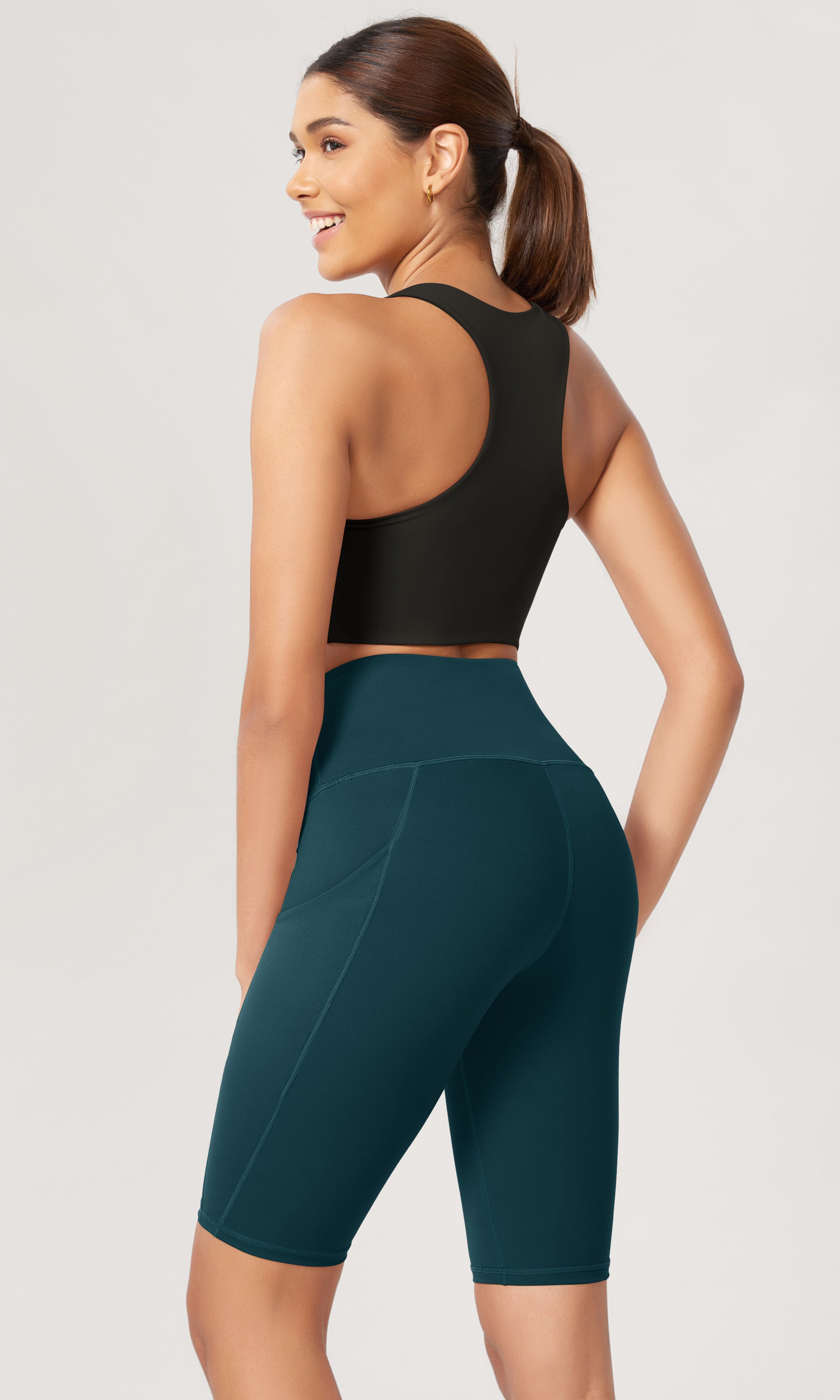 10 Tummy Control 2.0 High Waist Athletic Workout Shorts with Pockets - ododos