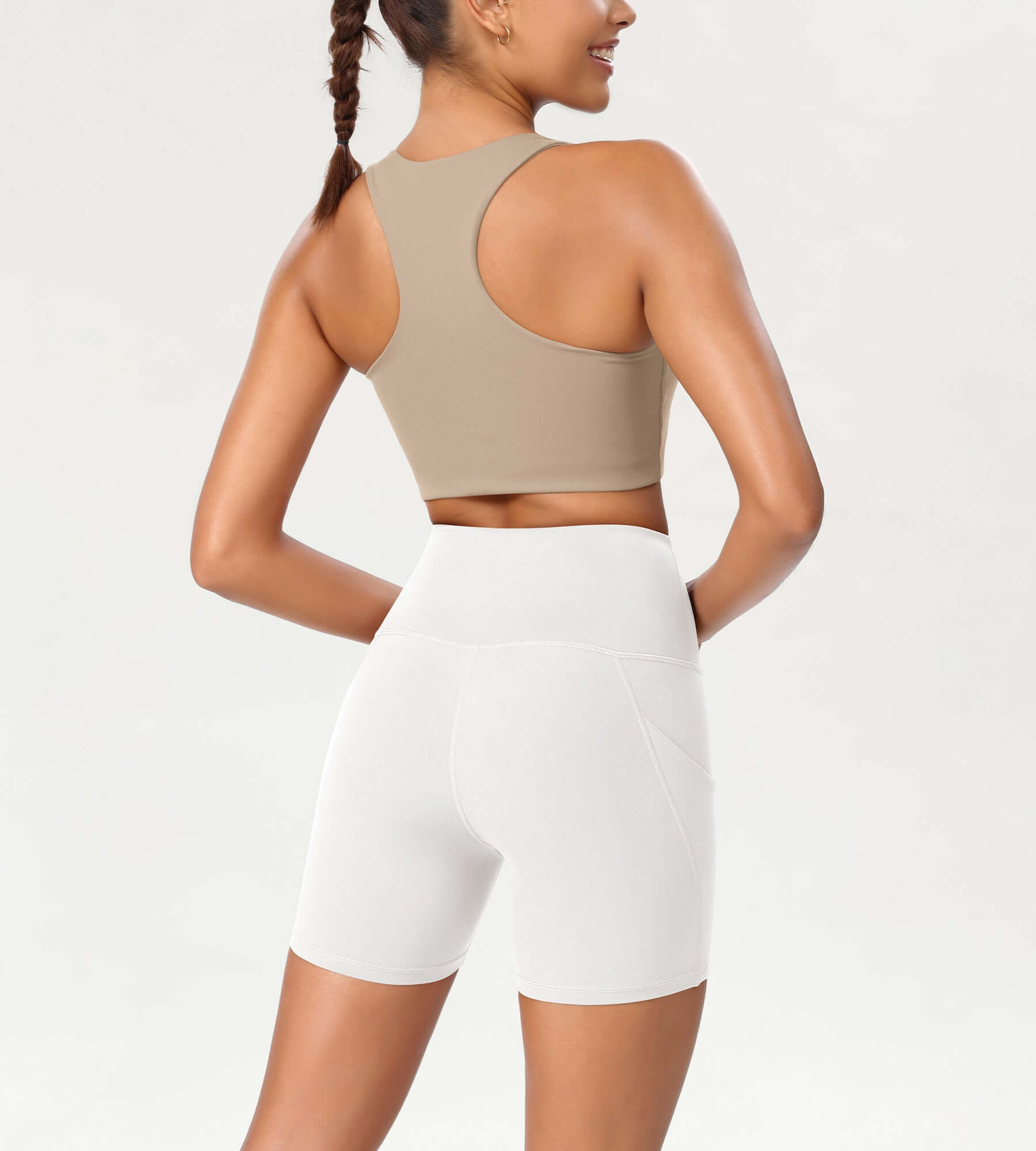 5 High Waist Control Shorts with Pockets - ododos