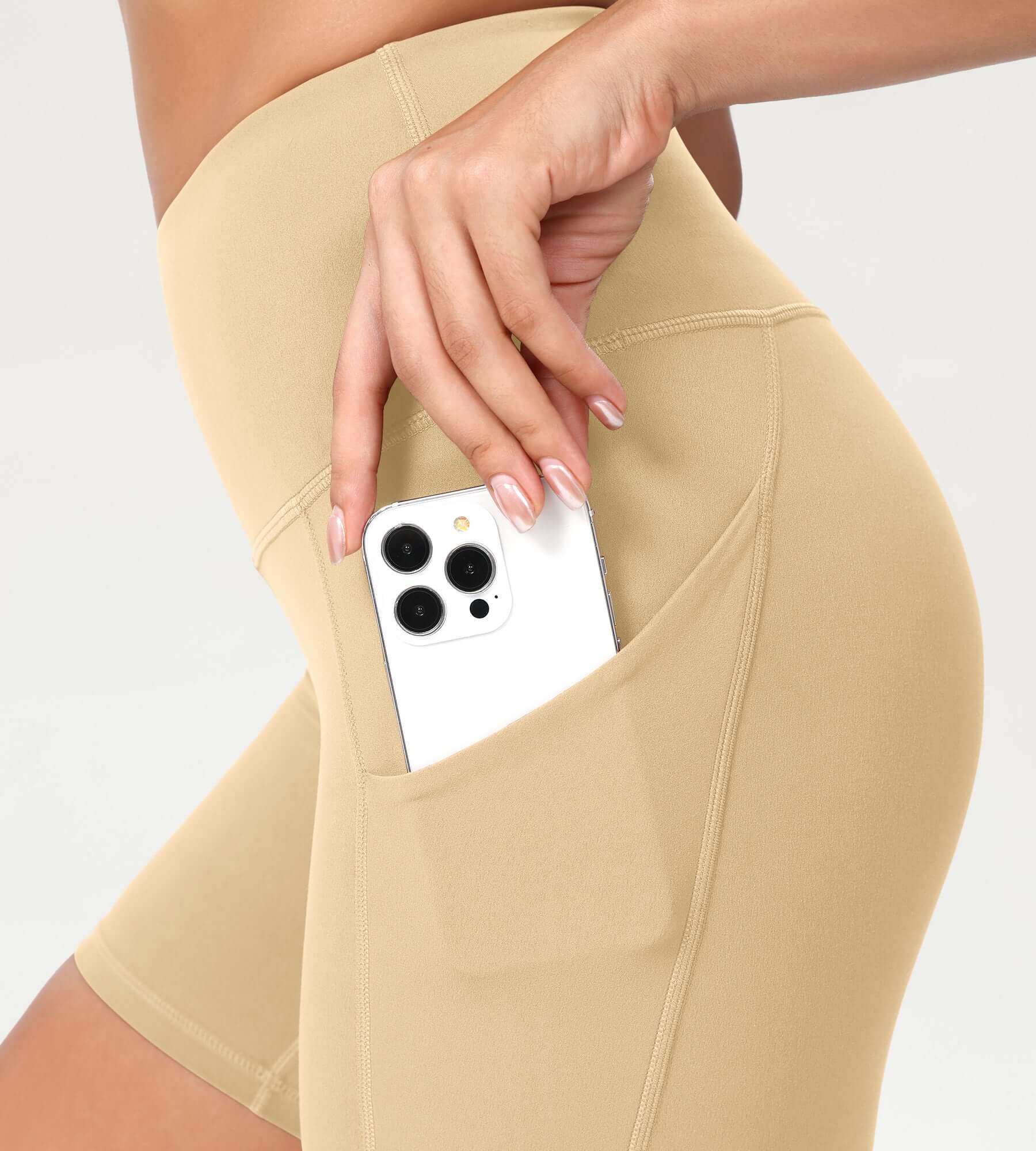 5 High Waist Control Shorts with Pockets - ododos