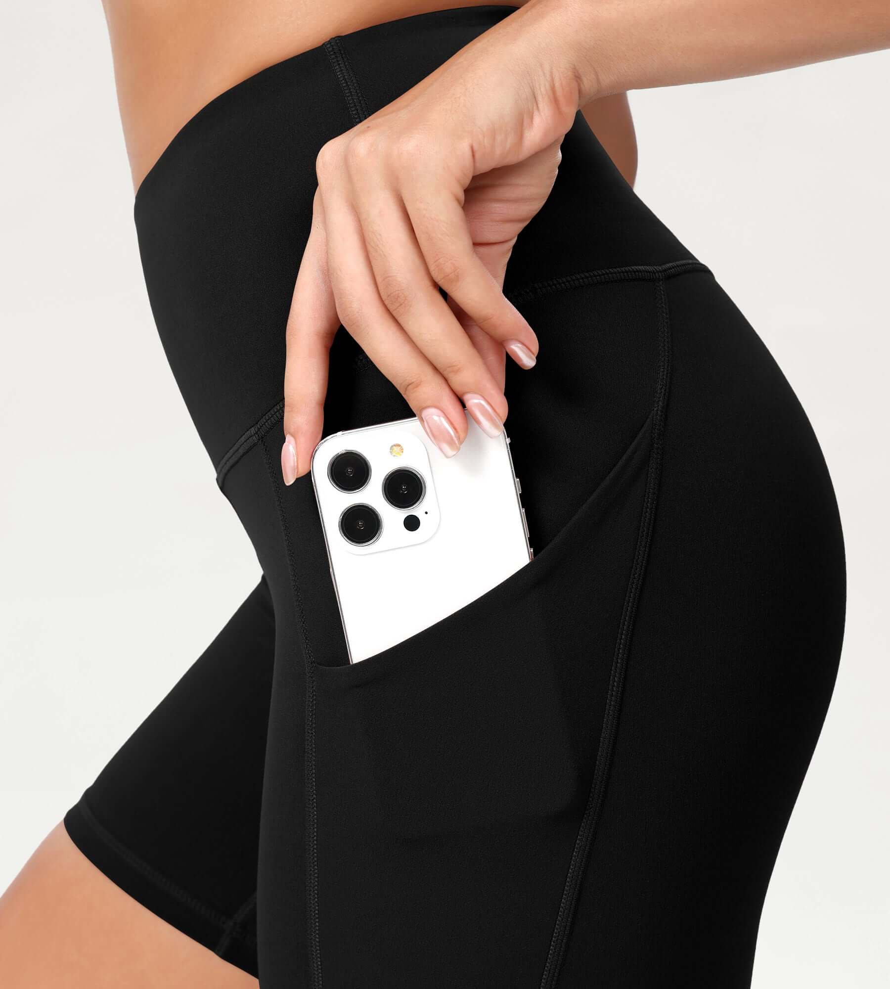 5 High Waist Control Shorts with Pockets - ododos