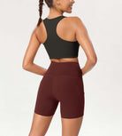 5" High Waist Control Shorts with Pockets - ododos