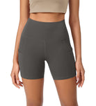 5" High Waist Tummy Control Shorts with Pockets - ododos