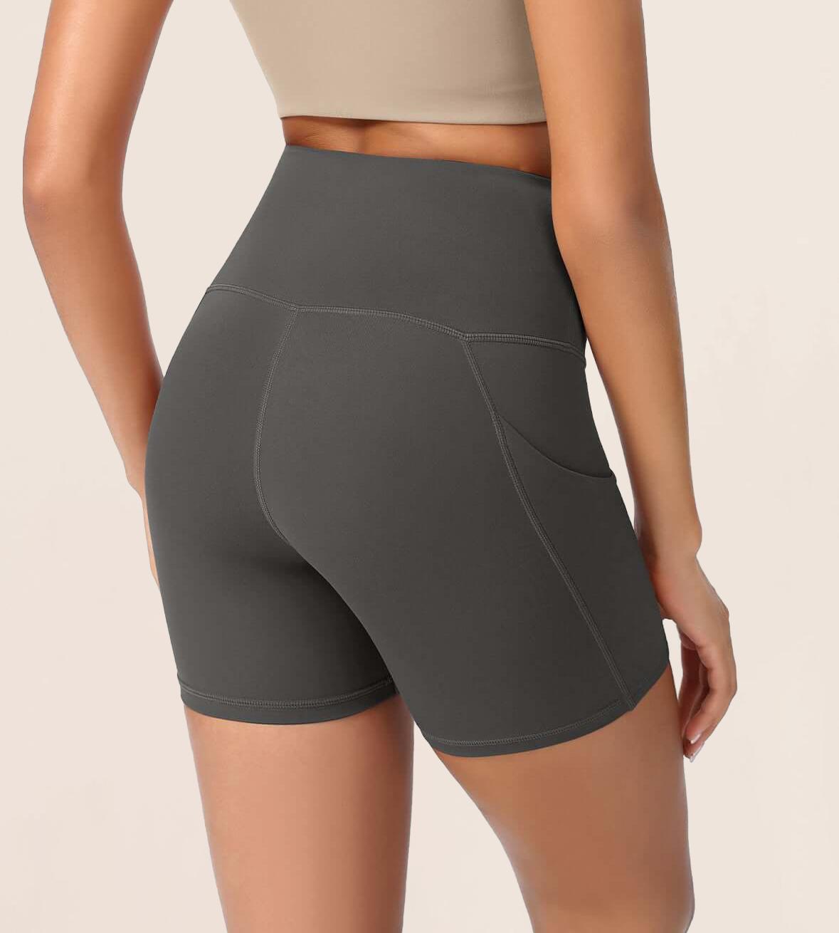 5 High Waist Control Shorts with Pockets - ododos