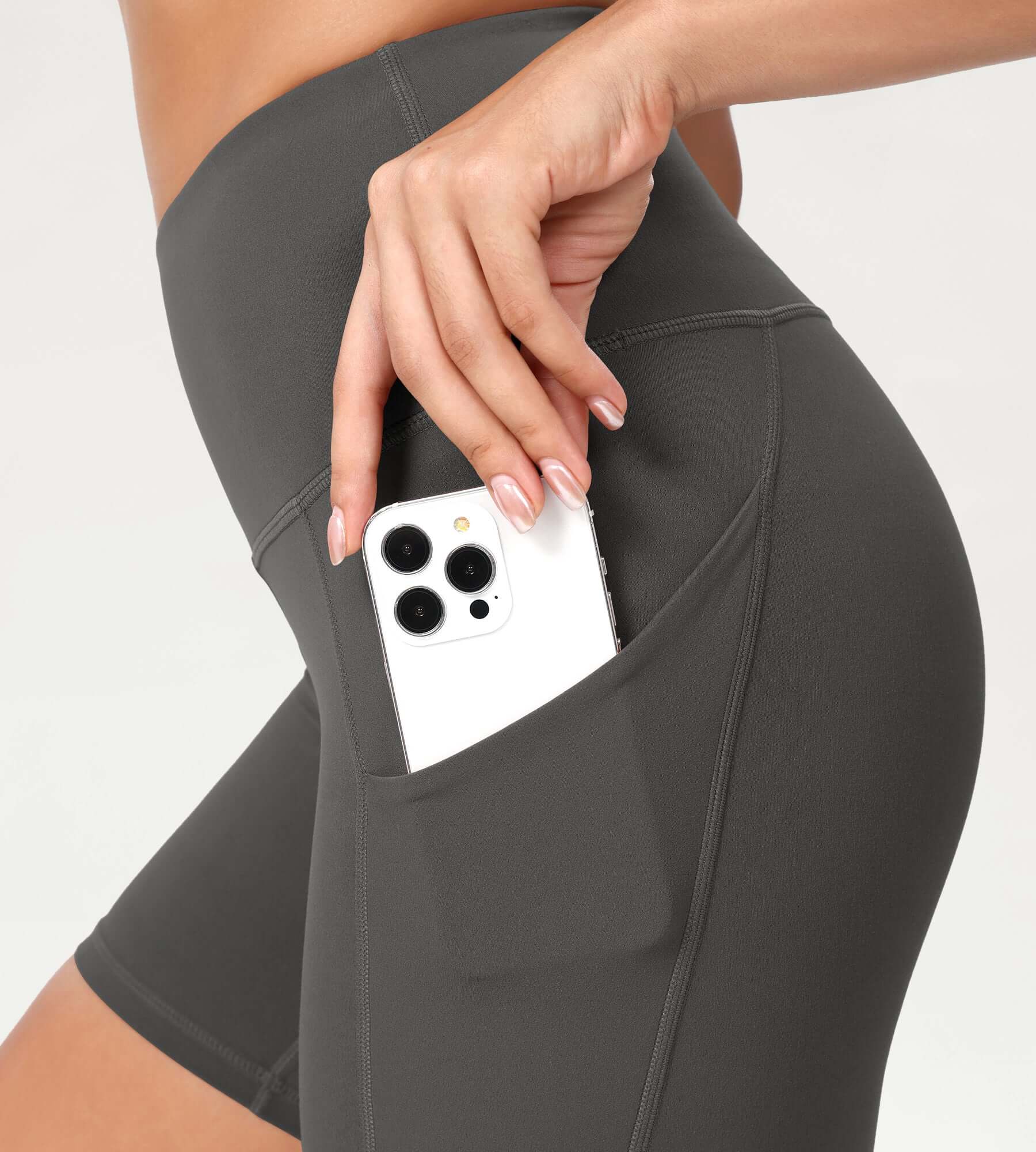 5 High Waist Control Shorts with Pockets - ododos