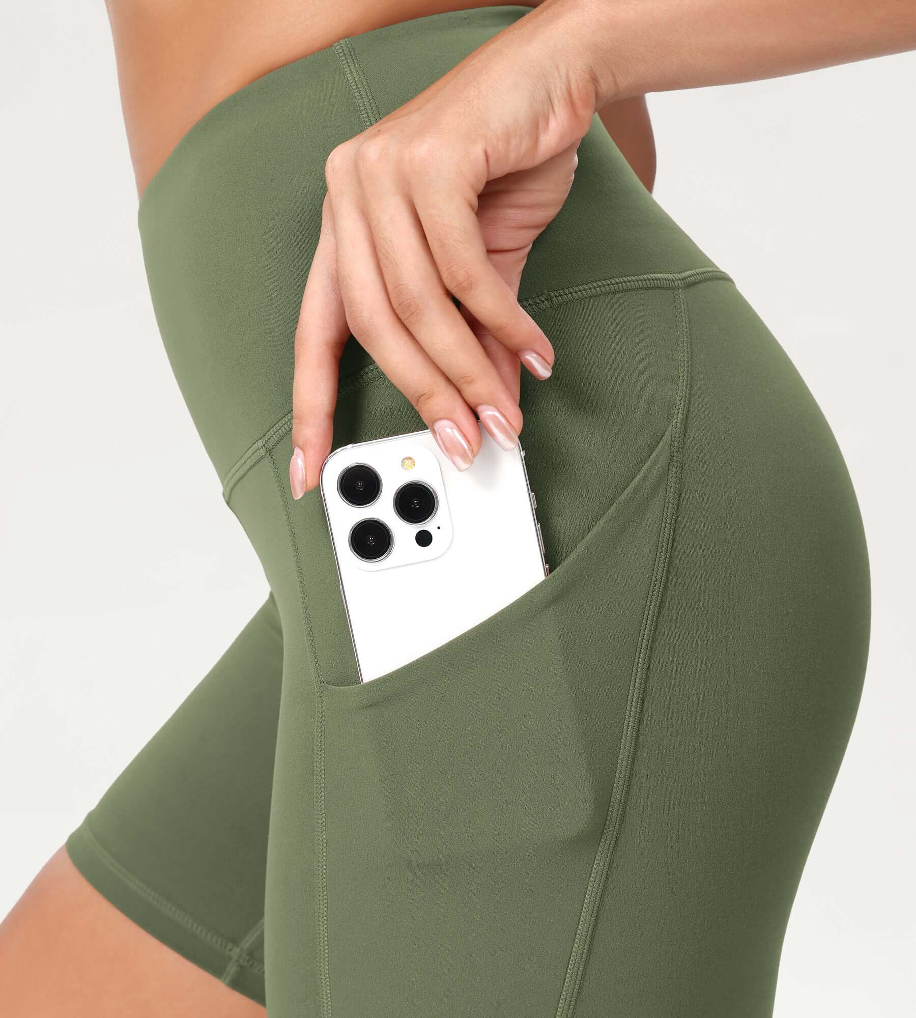 5 High Waist Control Shorts with Pockets - ododos