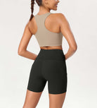 5" High Waist Tummy Control Shorts with Pockets - ododos