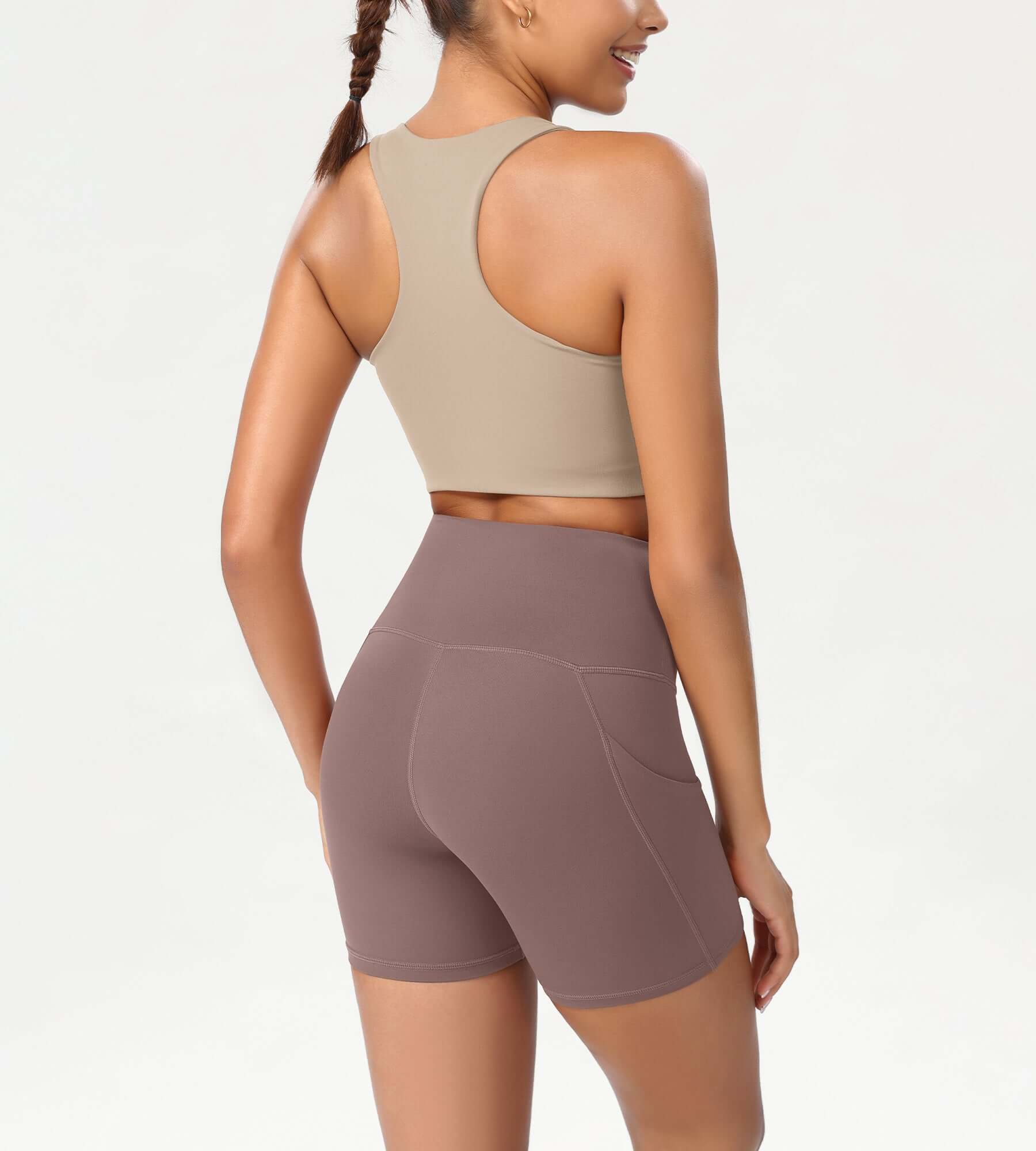 5 High Waist Control Shorts with Pockets - ododos