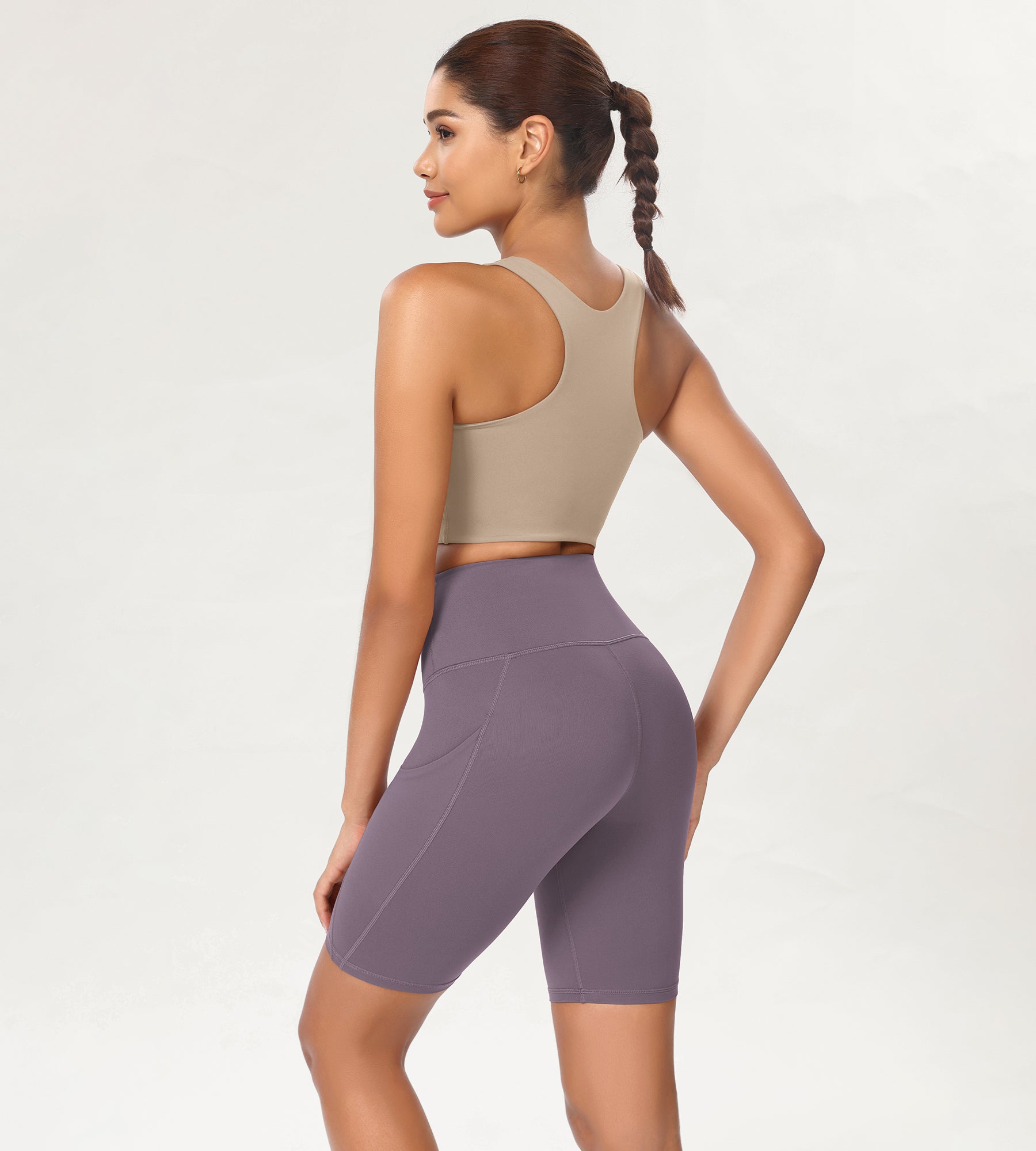 8 Tummy Control 2.0 High Waist Athletic Workout Shorts with Pockets - ododos