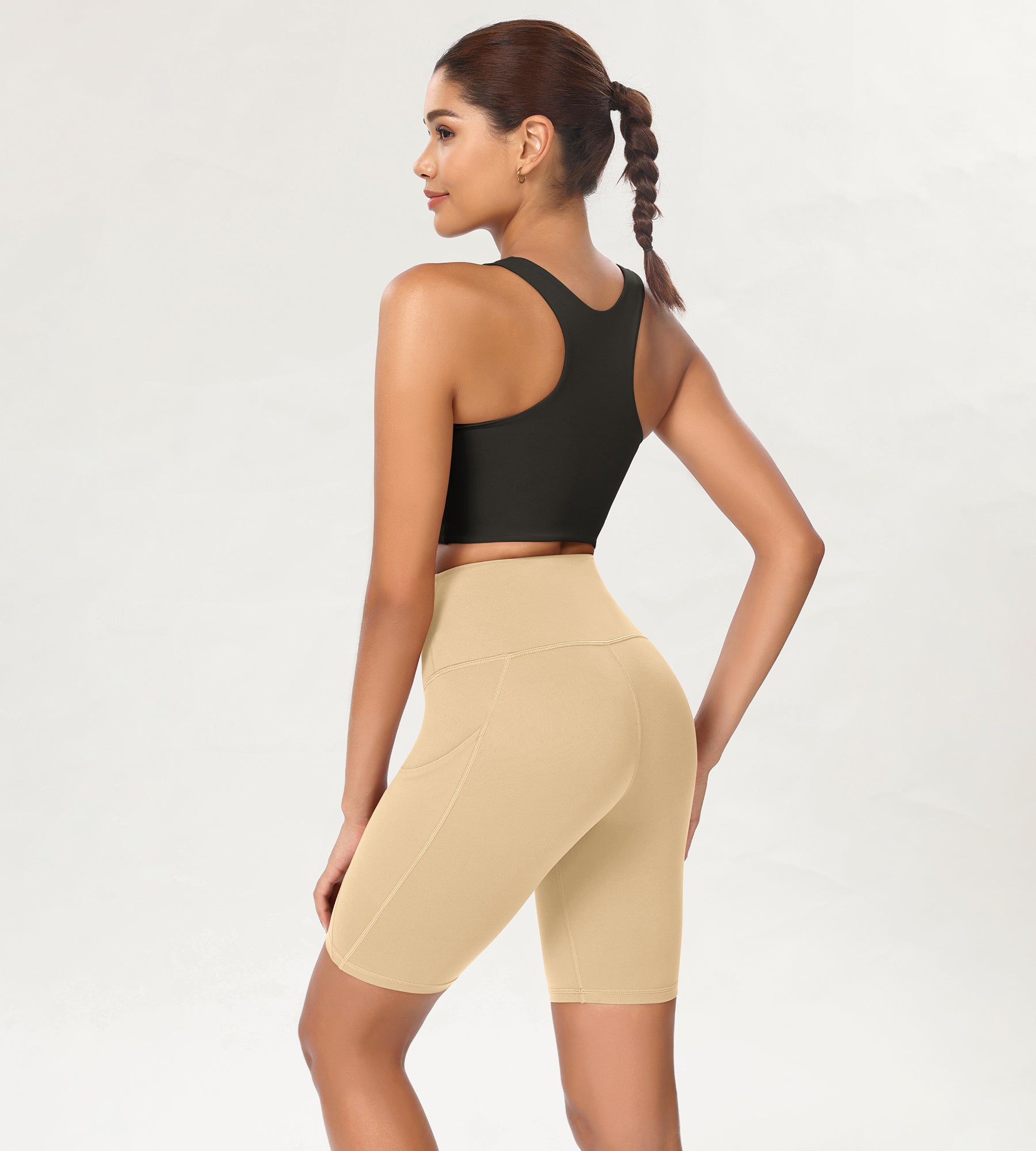 8 Tummy Control 2.0 High Waist Athletic Workout Shorts with Pockets - ododos