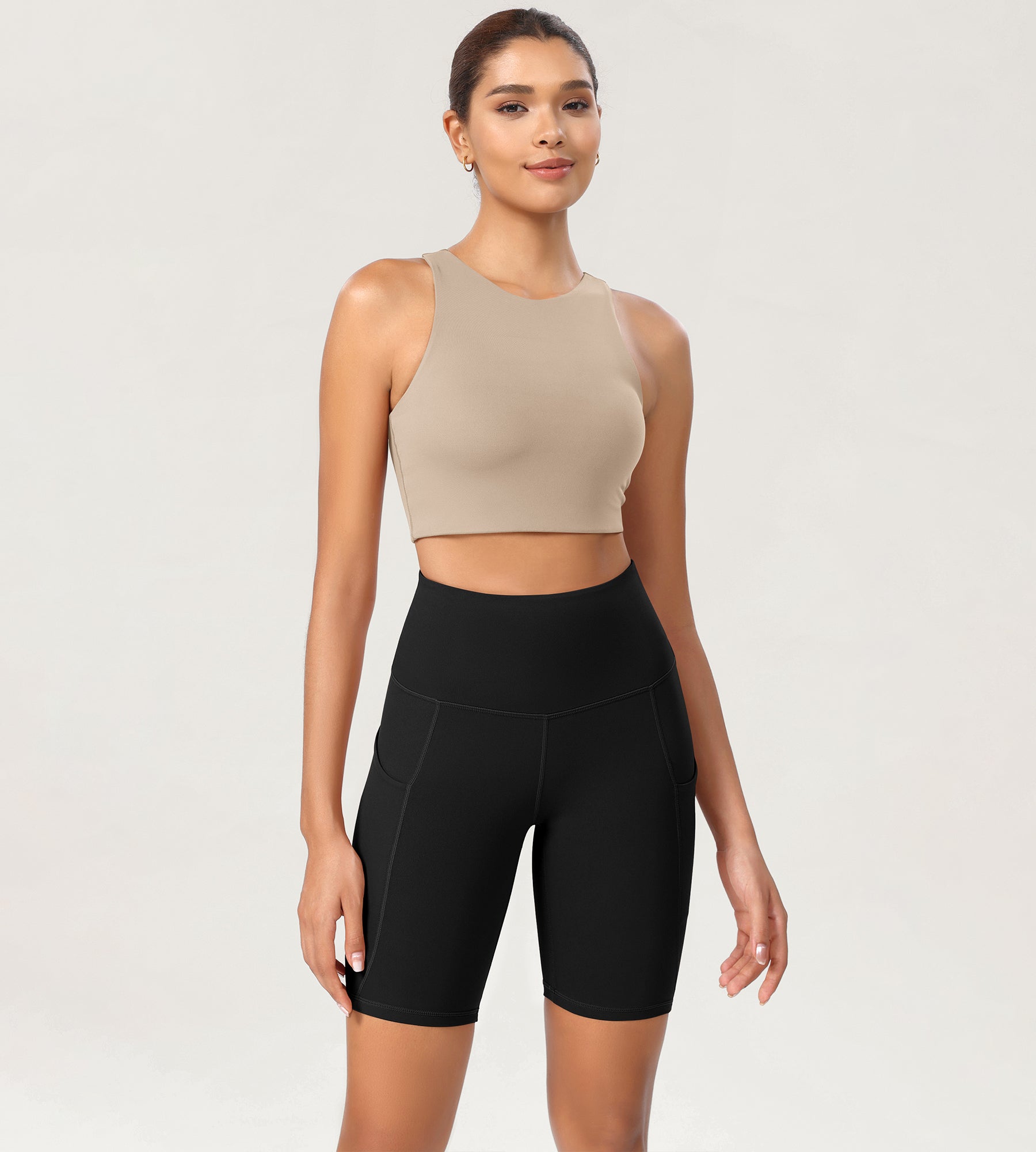 8 Tummy Control 2.0 High Waist Athletic Workout Shorts with Pockets - ododos