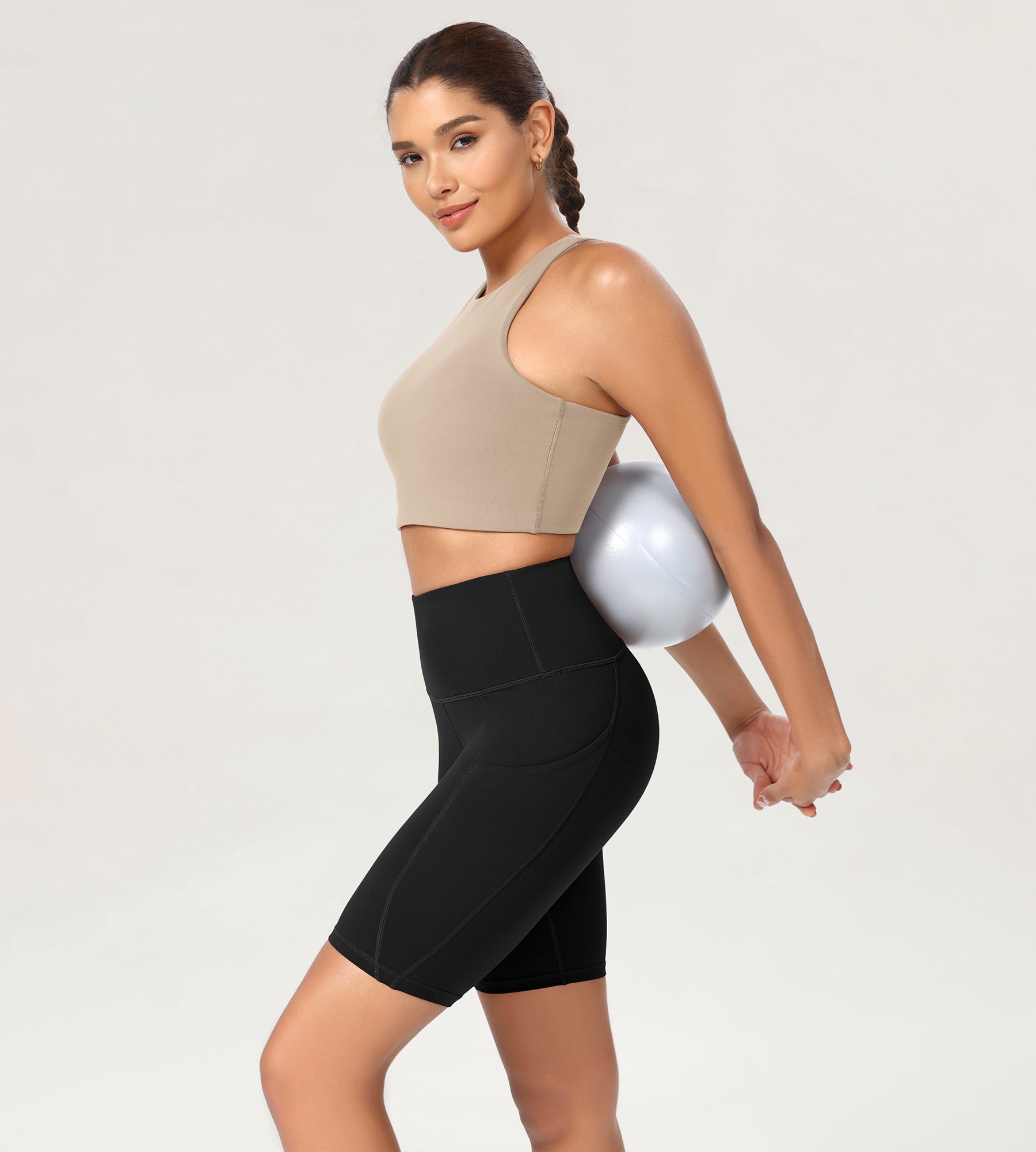 8 Tummy Control 2.0 High Waist Athletic Workout Shorts with Pockets - ododos