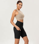 8" Tummy Control 2.0 High Waist Athletic Workout Shorts with Pockets - ododos