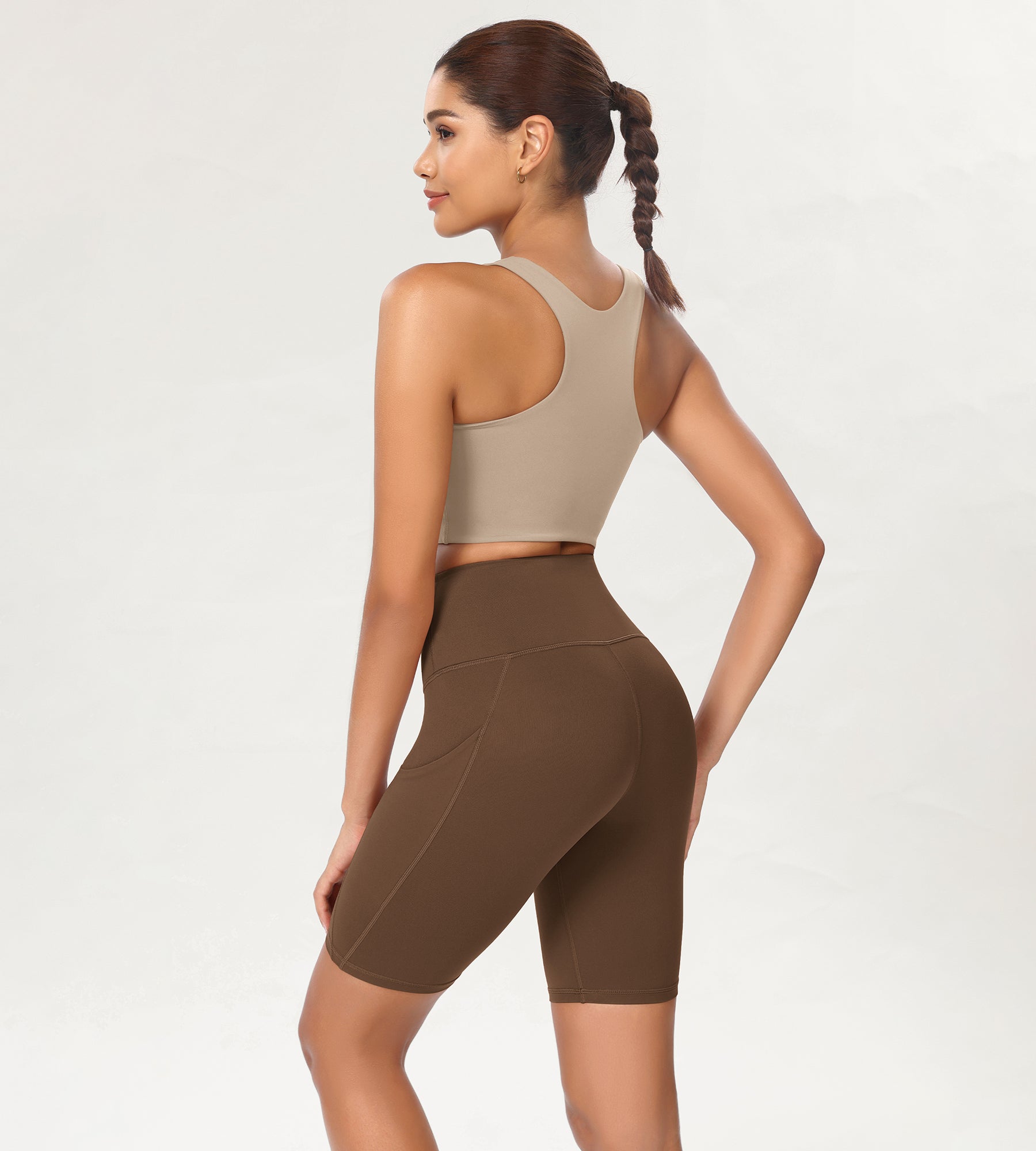 8 Tummy Control 2.0 High Waist Athletic Workout Shorts with Pockets - ododos