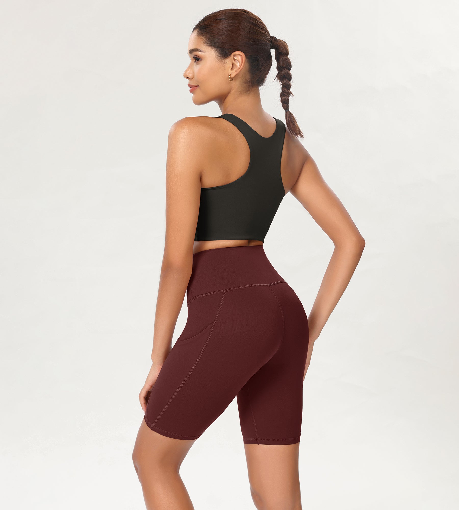 8 Tummy Control 2.0 High Waist Athletic Workout Shorts with Pockets - ododos