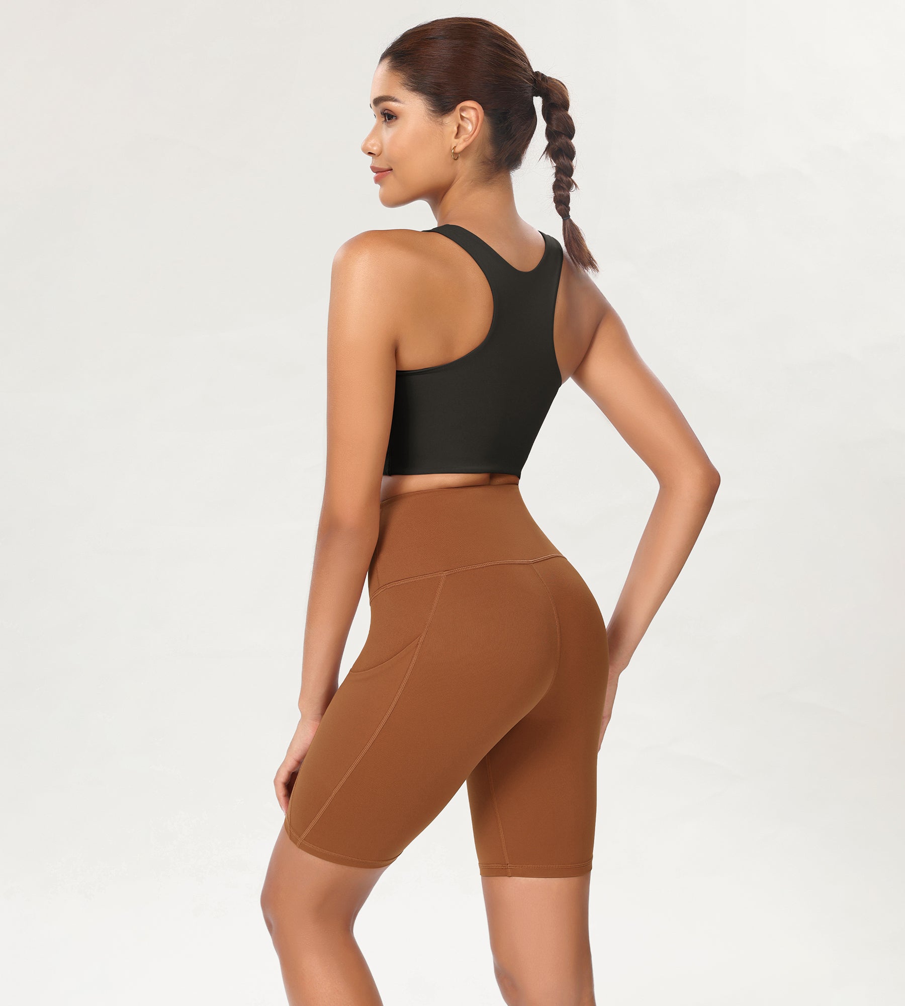 8 Tummy Control 2.0 High Waist Athletic Workout Shorts with Pockets - ododos