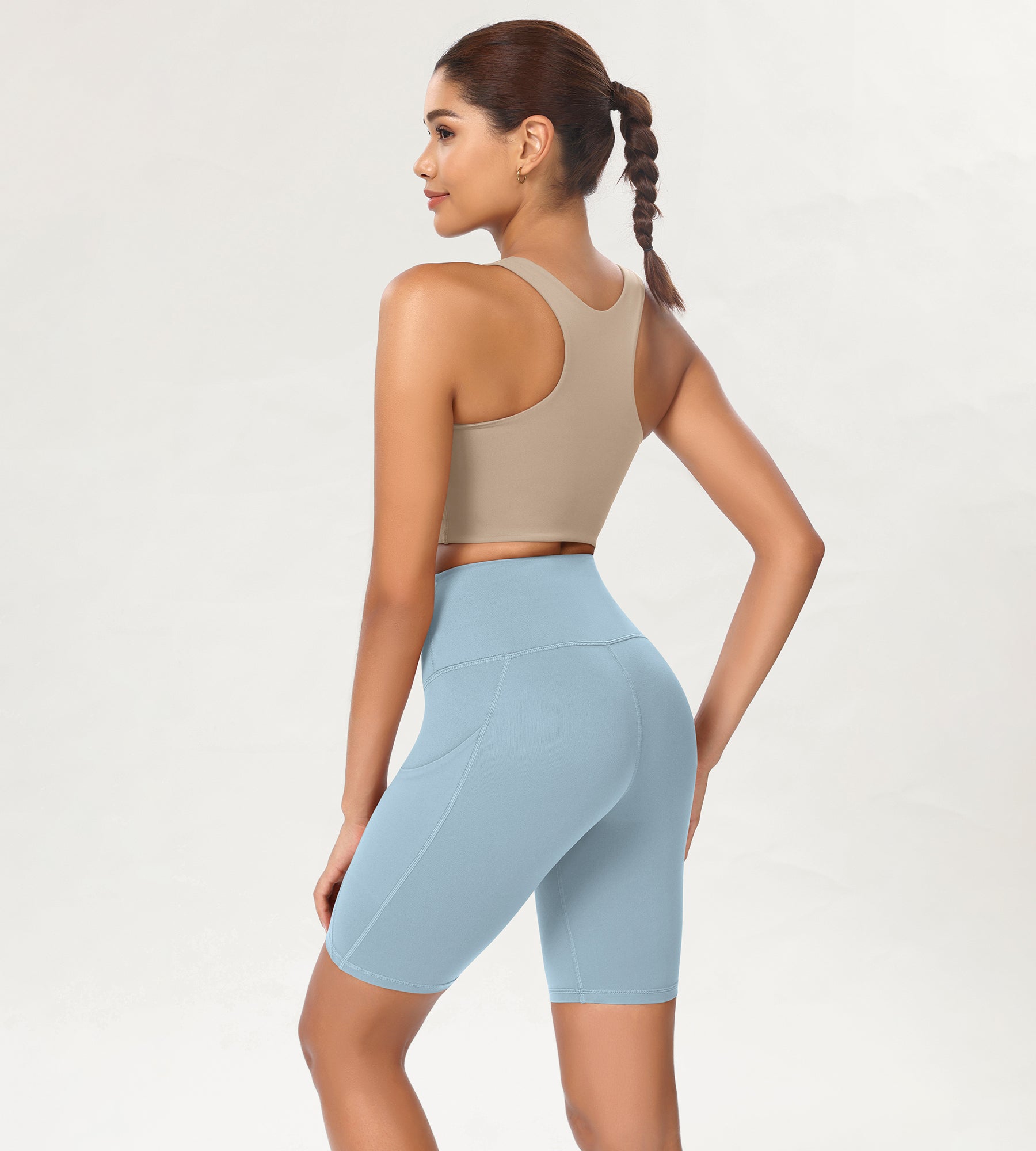 8 Tummy Control 2.0 High Waist Athletic Workout Shorts with Pockets - ododos